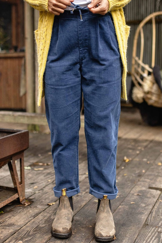 Passenger Womens Compass Recycled Corduroy Trousers Dark Denim