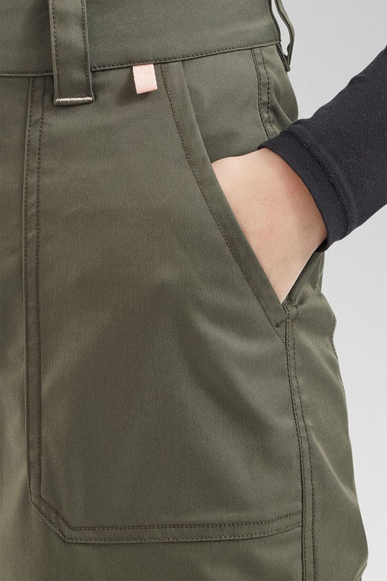 Acai Womens Free Stroll Cargo Trousers Dark Khaki