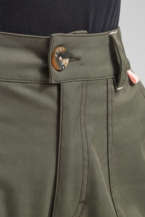 Acai Womens Free Stroll Cargo Trousers Dark Khaki