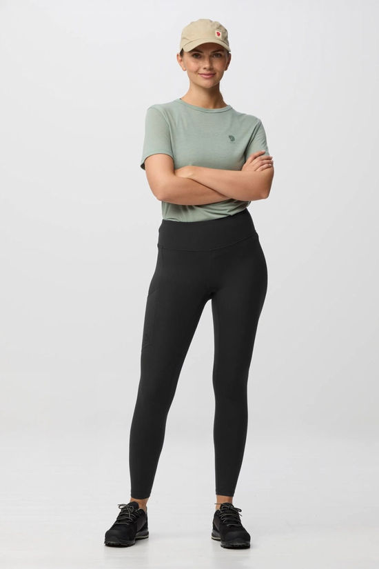 Fjallraven Womens High Coast Tights Leggings  Black