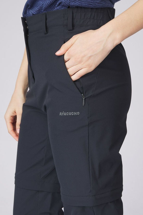 Ayacucho Womens Forest Softshell Zip-Off Trousers Black