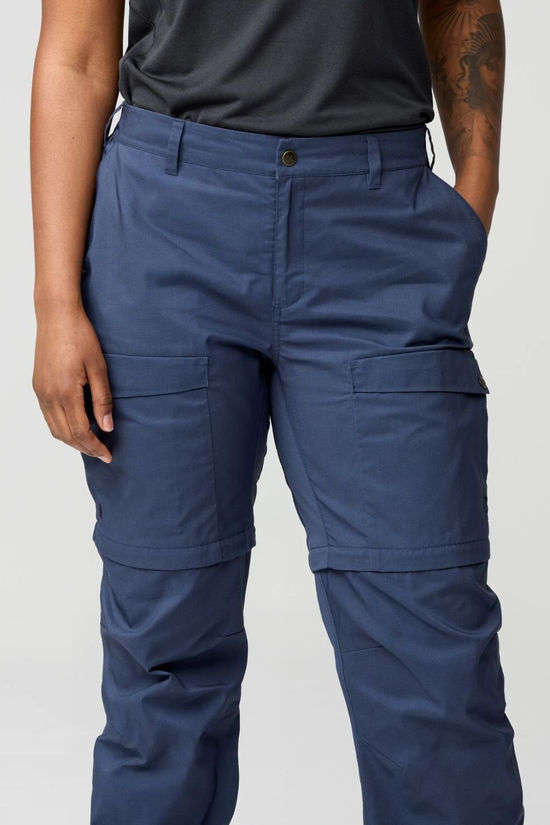 Fjallraven Womens Abisko Hybrid Trail Zip-Off Trousers Navy
