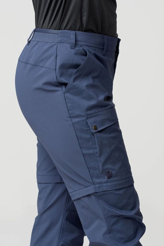 Fjallraven Womens Abisko Hybrid Trail Zip-Off Trousers Navy