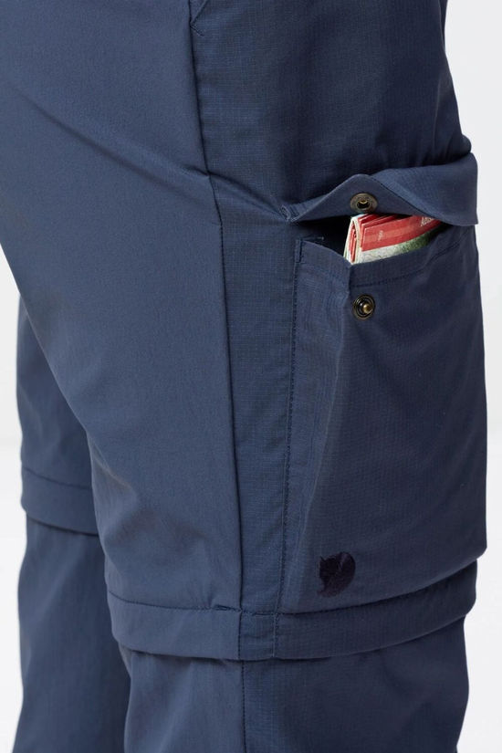 Fjallraven Womens Abisko Hybrid Trail Zip-Off Trousers Navy