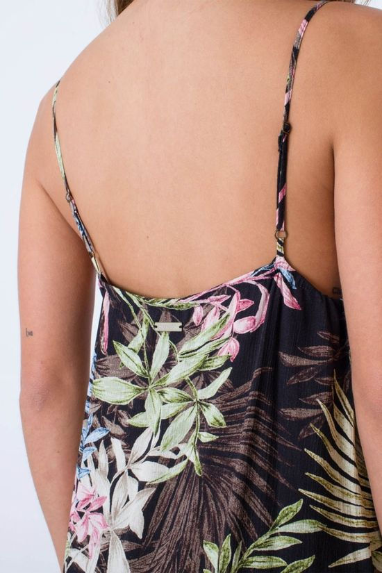 Hurley Womens Summer Palm Ruffle Maxi Dress Black Floral Print