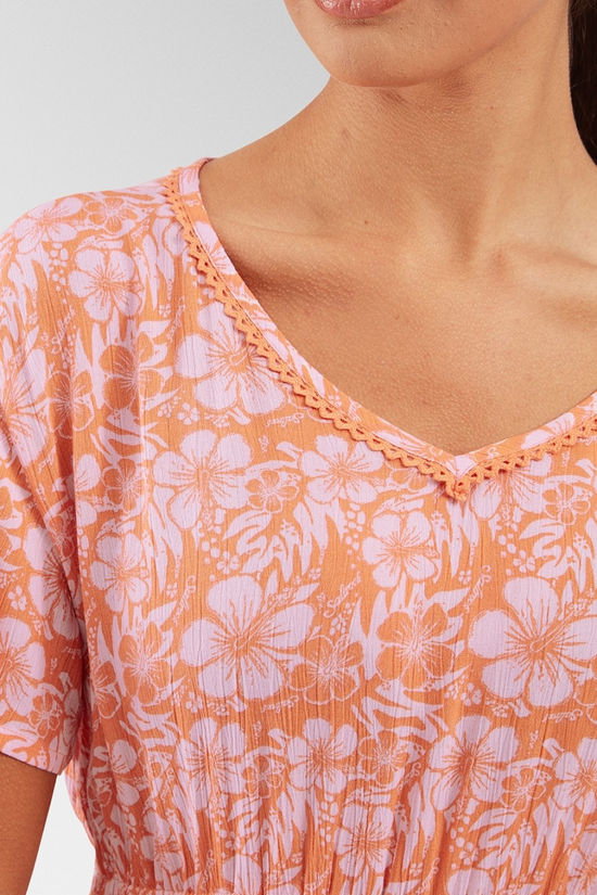 Saltrock Womens Marla Hibiscus Dress Orange