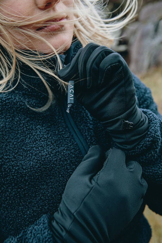 Acai Womens Outdoor Performance Gloves Black
