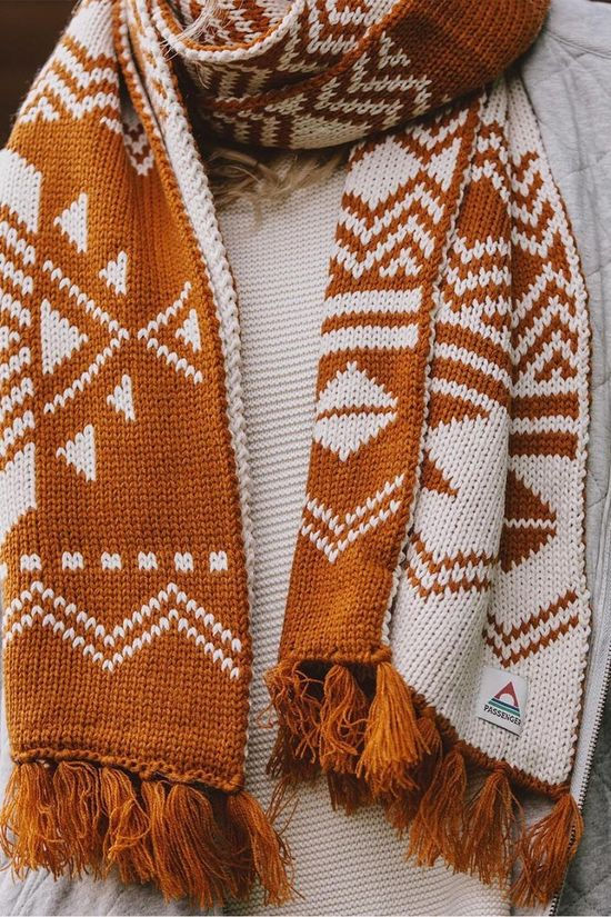 Passenger Unisex West Coast Recycled Acrylic Scarf Glazed Ginger