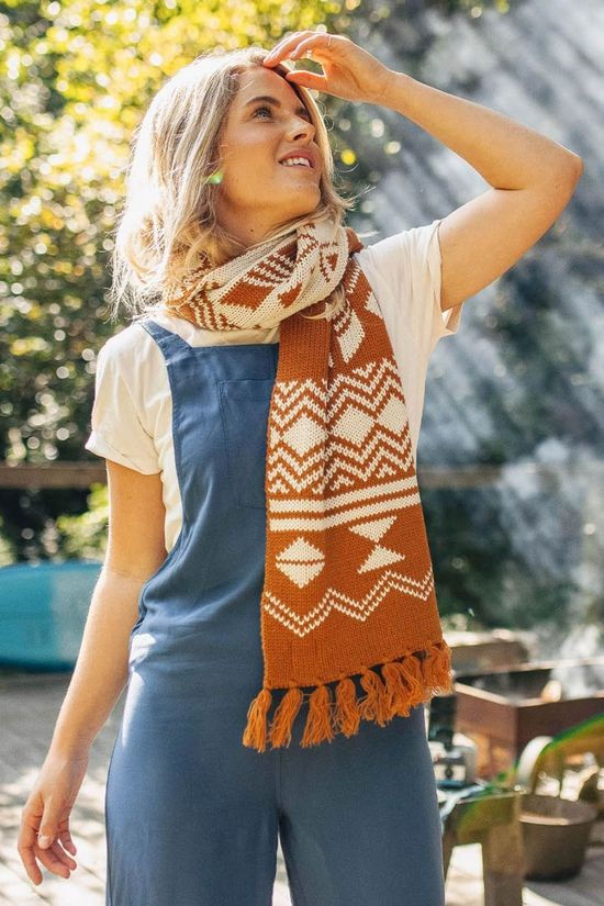 Passenger Unisex West Coast Recycled Acrylic Scarf Glazed Ginger