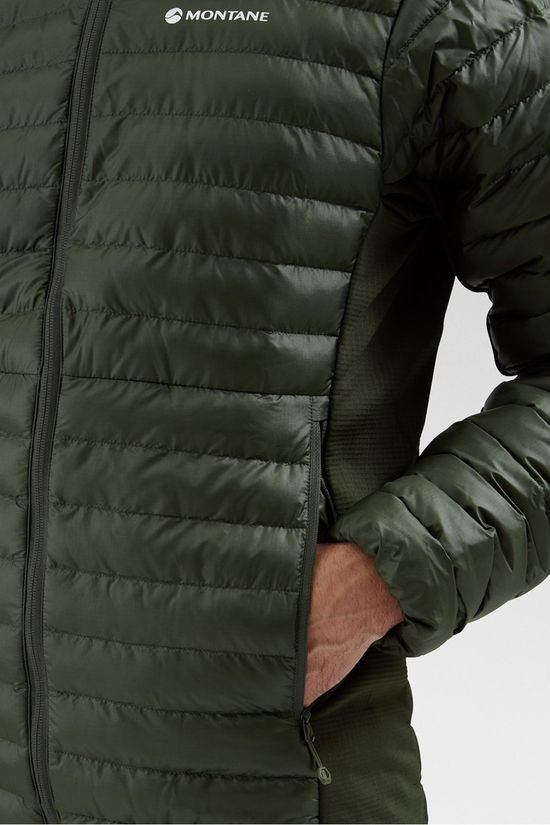 Montane Mens Icarus Lite Hooded Jacket  Oak Green
