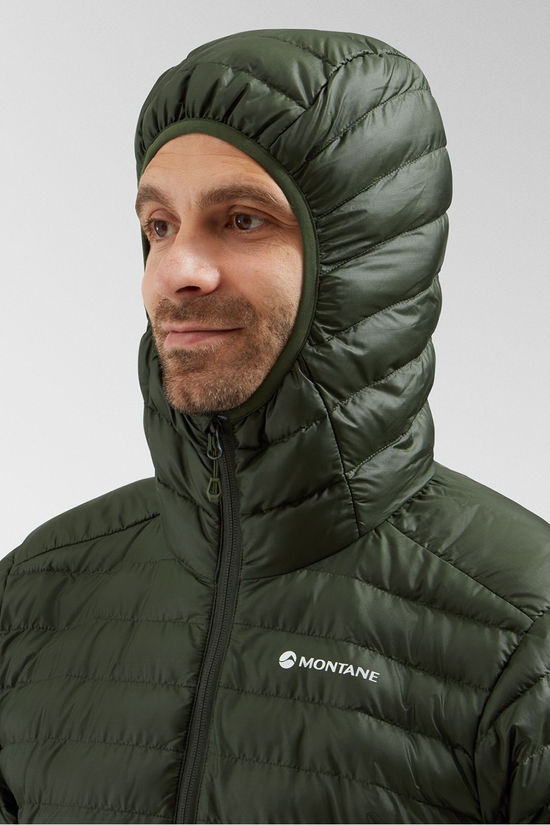 Montane Mens Icarus Lite Hooded Jacket  Oak Green