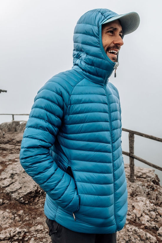 Ayacucho Mens Mountain Lightweight Down Jacket Moonlight Blue