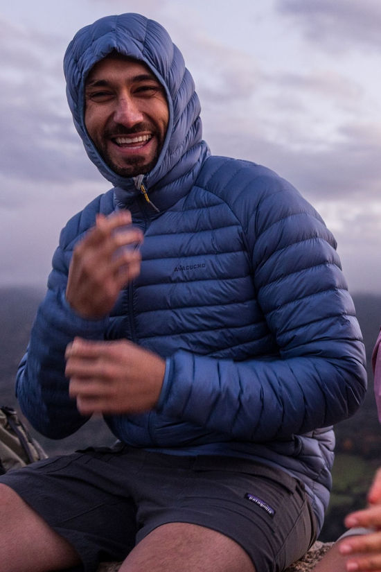 Ayacucho Mens Mountain Lightweight Down Jacket Moonlight Blue