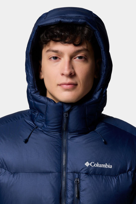 Columbia Mens Cloudview Down Hooded Jacket Collegiate Navy
