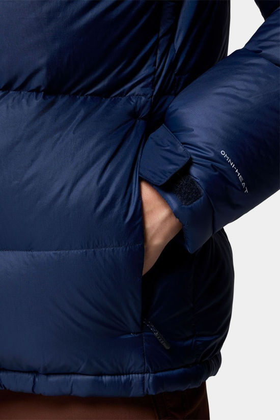 Columbia Mens Cloudview Down Hooded Jacket Collegiate Navy