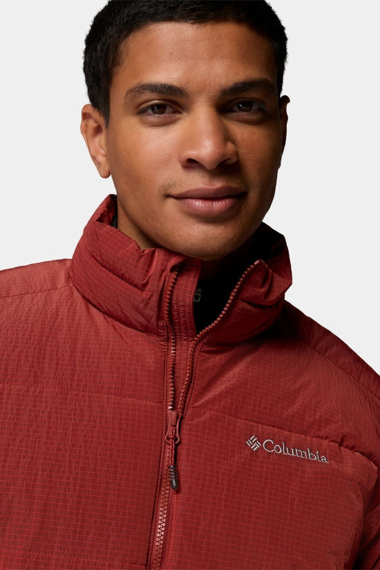 Columbia Mens Pike Lake Novelty Puffer Jacket Red Oxide