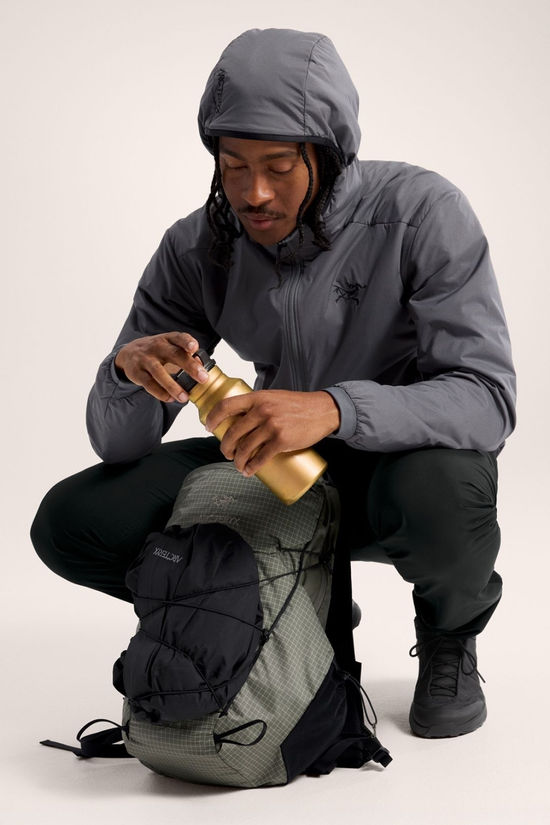 Arc'teryx Mens Atom Hooded Jacket Cloud / Black