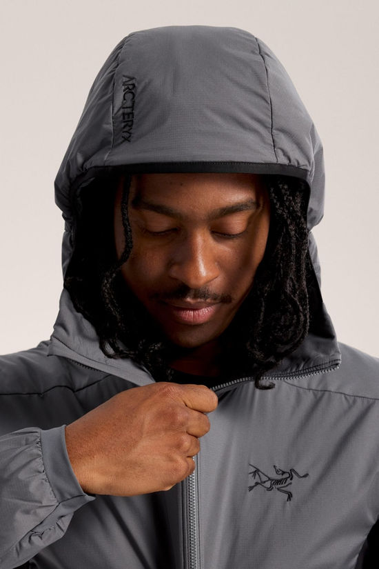 Arc'teryx Mens Atom Hooded Jacket Cloud / Black