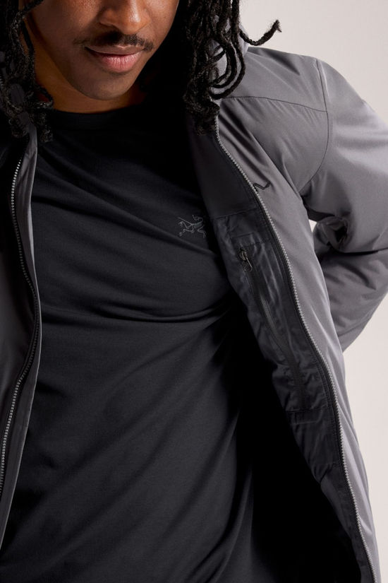 Arc'teryx Mens Atom Hooded Jacket Cloud / Black