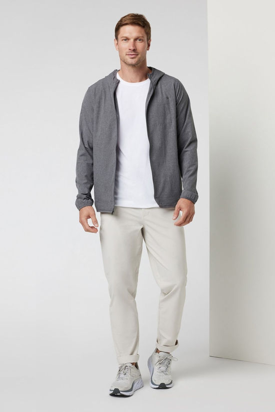 Vuori Mens Outdoor Trainer Shell Jacket Vintage Charcoal Linen Texture