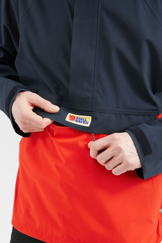 Fjallraven Mens Vardag Hydratic Anorak Dark Navy-Flame Orange