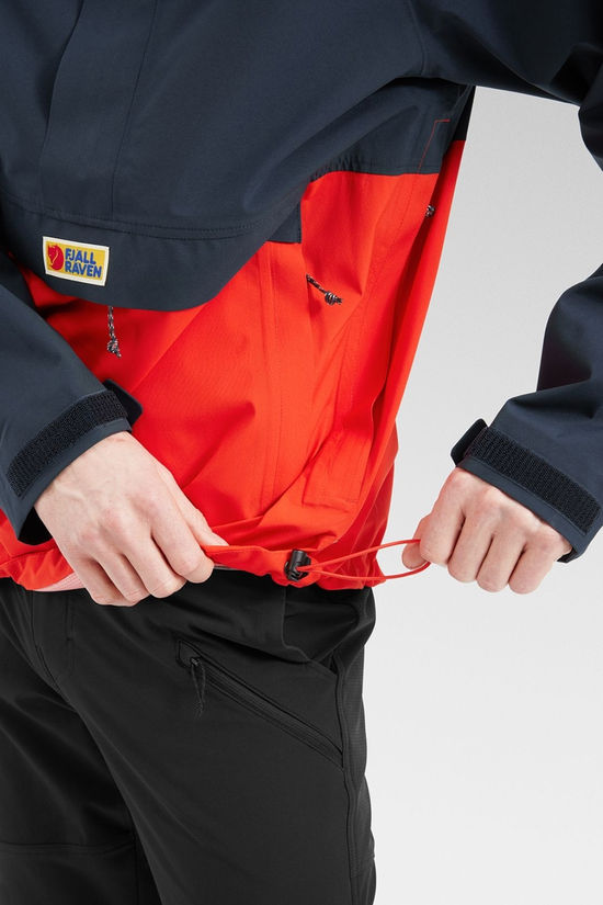 Fjallraven Mens Vardag Hydratic Anorak Dark Navy-Flame Orange