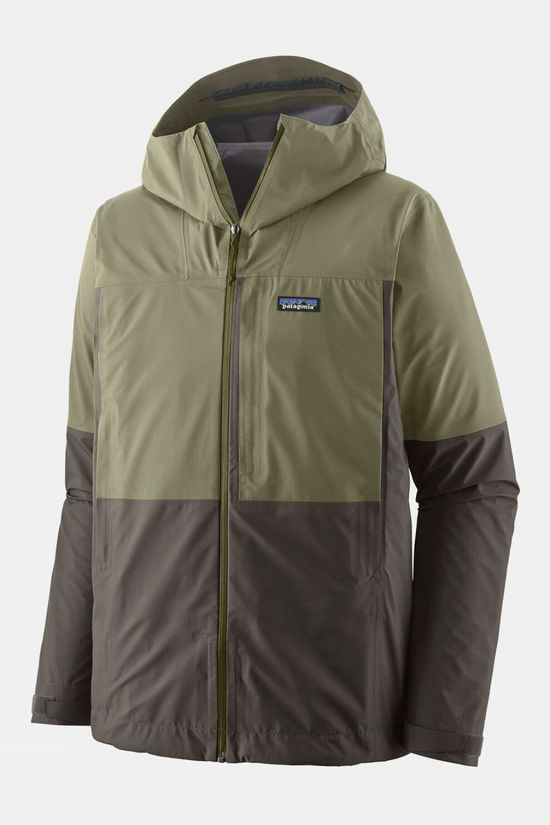 Patagonia Mens Boulder Fork Rain Jacket Forge Grey W/River Rock Green