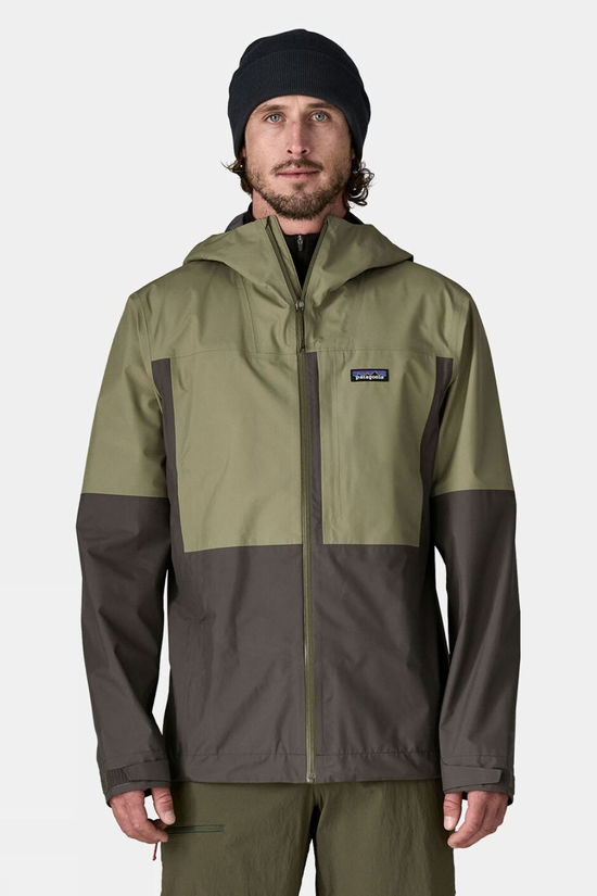 Patagonia Mens Boulder Fork Rain Jacket Forge Grey W/River Rock Green