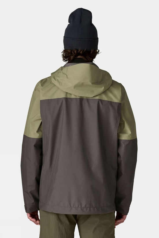 Patagonia Mens Boulder Fork Rain Jacket Forge Grey W/River Rock Green