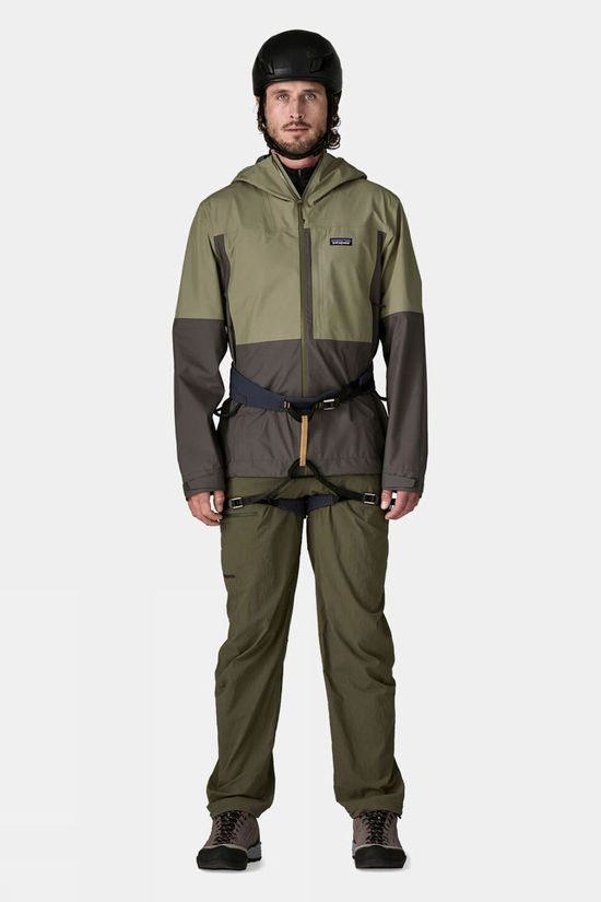 Patagonia Mens Boulder Fork Rain Jacket Forge Grey W/River Rock Green