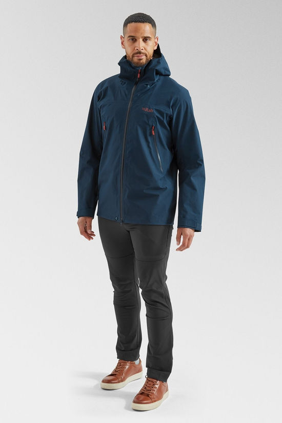 Rab Mens Yangra GTX Hike Jacket Tempest Blue/Tuscan Red
