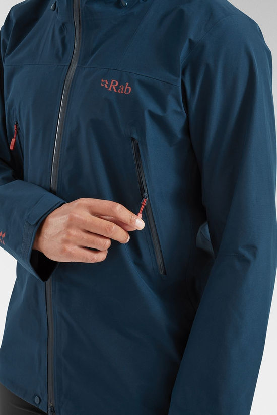 Rab Mens Yangra GTX Hike Jacket Tempest Blue/Tuscan Red