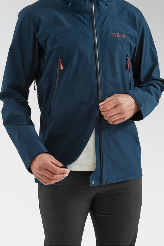 Rab Mens Yangra GTX Hike Jacket Tempest Blue/Tuscan Red
