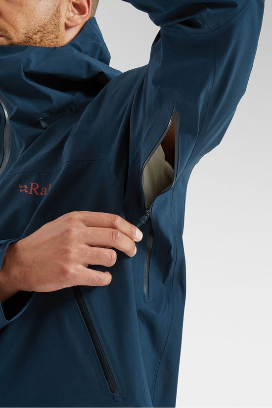 Rab Mens Yangra GTX Hike Jacket Tempest Blue/Tuscan Red
