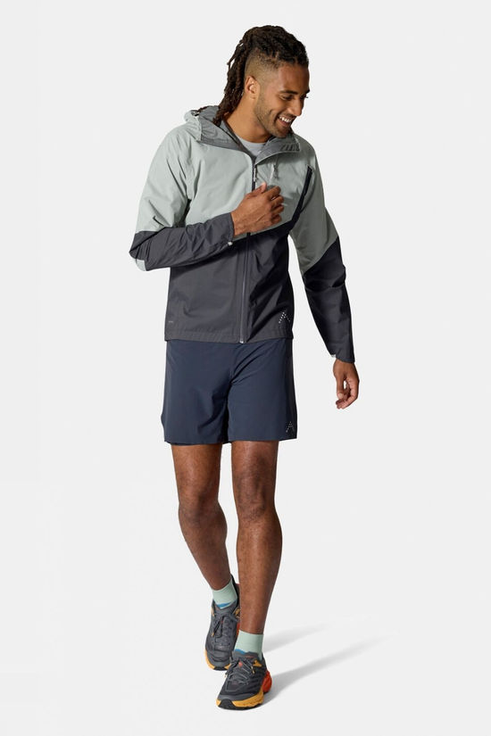 Rab Mens Downpour Trail Light Jacket Light Zinc/Anthracite