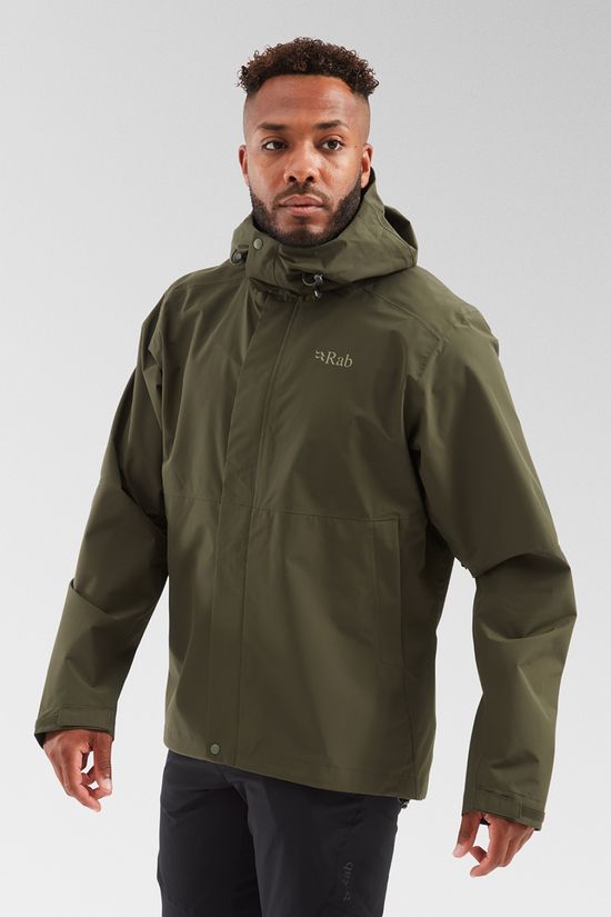 Rab Mens Downpour Jacket Army