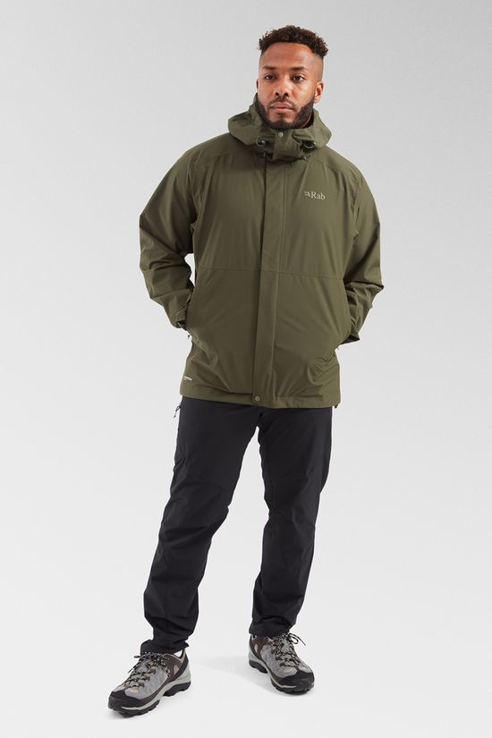 Rab Mens Downpour Jacket Army