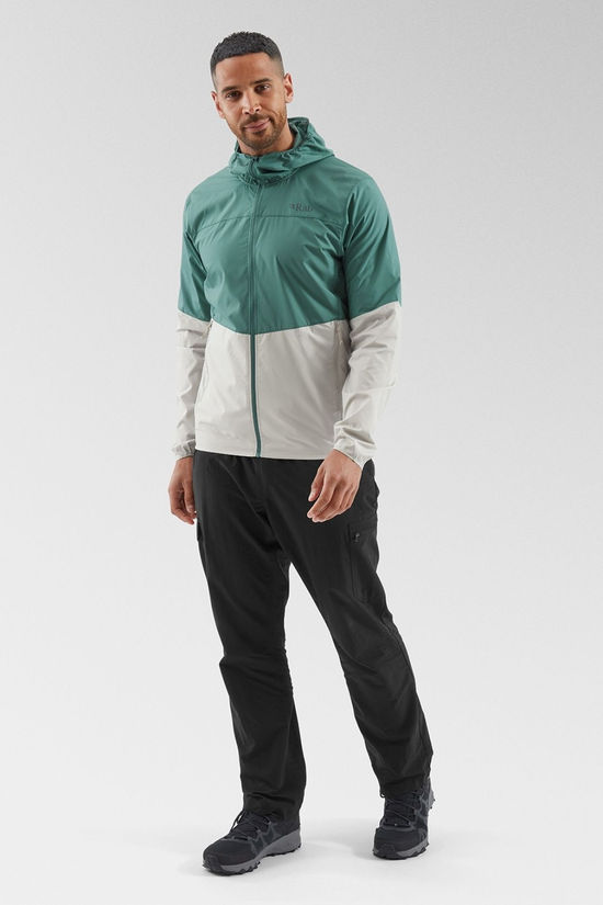 Rab Mens Windgather Hooded Jacket Sage/Pebble