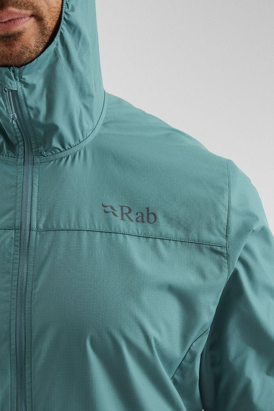 Rab Mens Windgather Hooded Jacket Sage/Pebble
