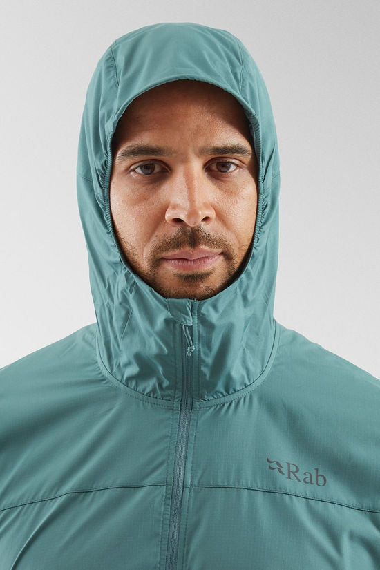 Rab Mens Windgather Hooded Jacket Sage/Pebble