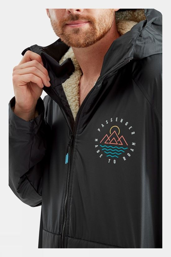 Passenger Escapism Sherpa Lined Changing Robe BLACK
