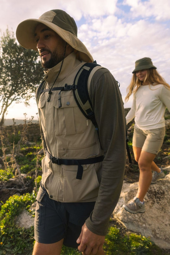 Ayacucho Mens Jungle Travel Vest II Trench Coat