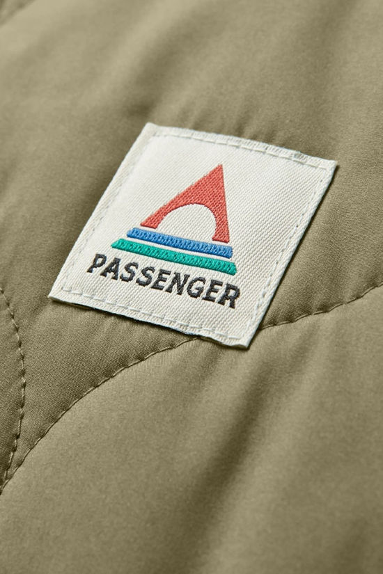 Passenger Mens Hytte Recycled Fleece-Lined Jacket Dusty Olive