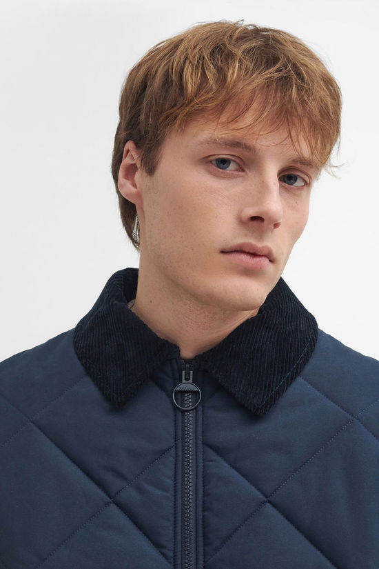 Barbour Mens City Chelsea Quilted Jacket Navy