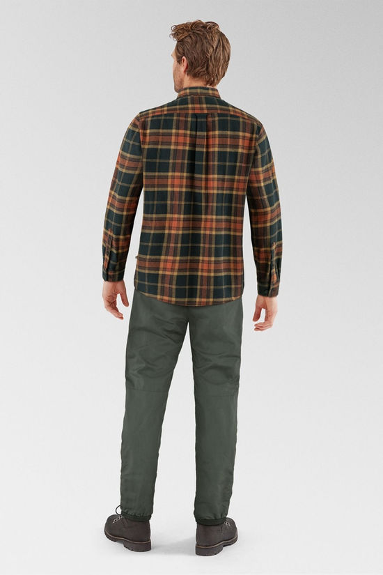 Fjallraven Mens Övik Twill Shirt  Autumn Leaf-Dark Navy