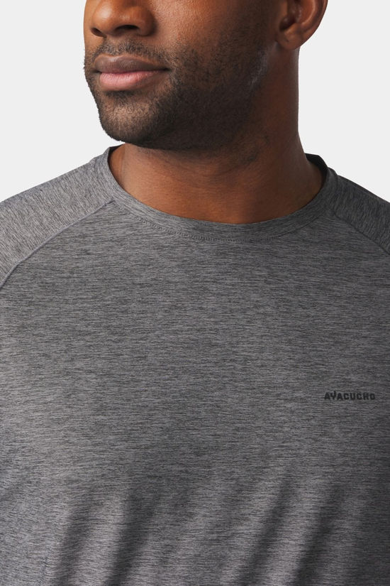 Ayacucho Mens Mountain Technical Long Sleeve T-Shirt III Lava Smoke Melange