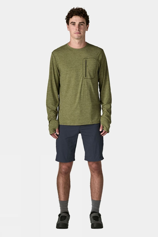 Patagonia Mens Capilene Cool Sun Long Sleeve T-Shirt  Caper Green - Buckhorn Green X-Dye