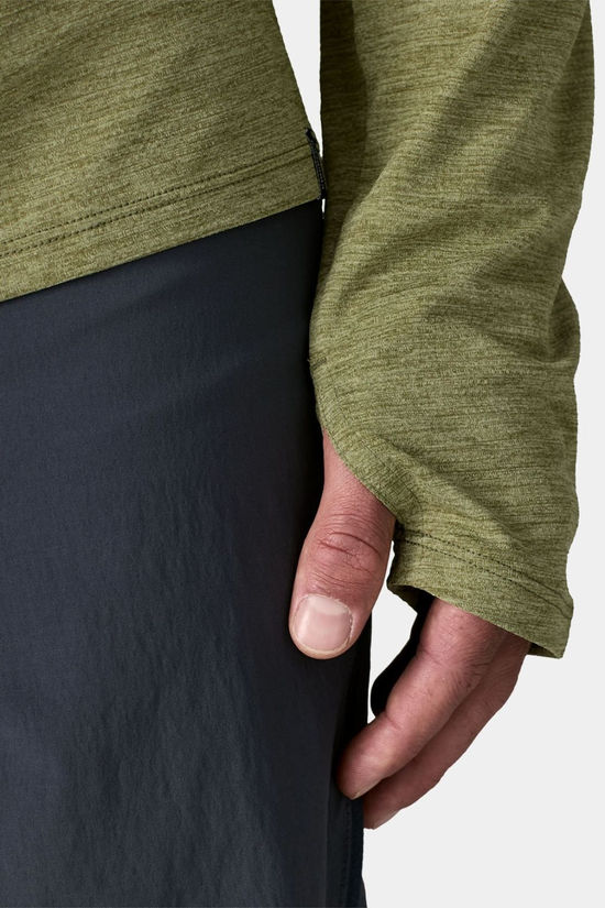 Patagonia Mens Capilene Cool Sun Long Sleeve T-Shirt  Caper Green - Buckhorn Green X-Dye