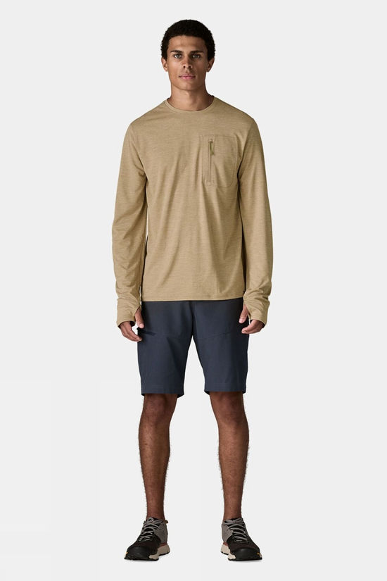 Patagonia Mens Capilene Cool Sun Long Sleeve T-Shirt  Seabird Grey - Light Seabird Grey X-Dye