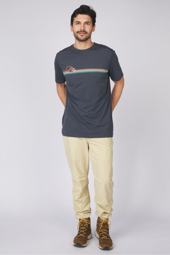 Ayacucho Mens Adventure Stripes T-Shirt EBONY